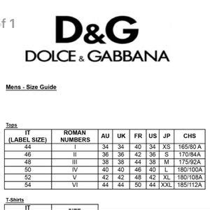 dolce gabbana size chart women's|dolce and gabbana two piece.